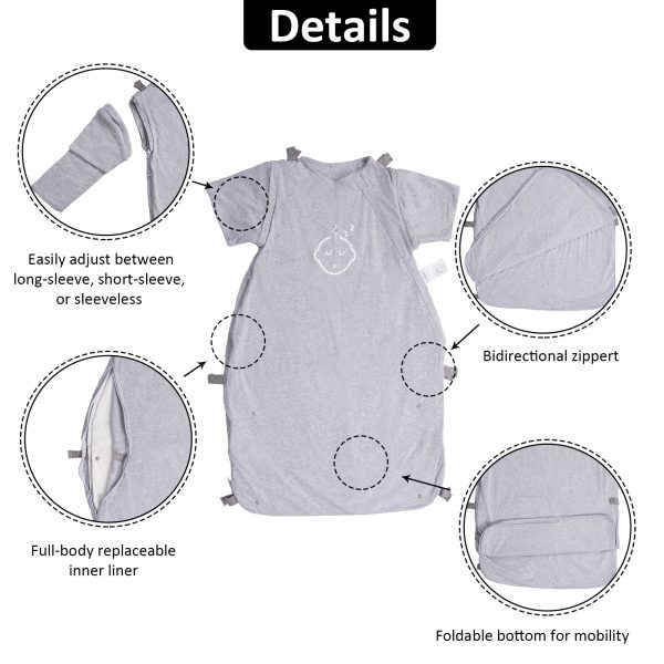 OatmealBaby All-Season Adjustable Sleeping Bag [Green/ Forest] - Image 8